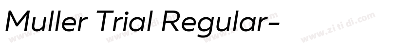 Muller Trial Regular字体转换